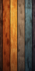 Obraz premium Vertical wooden planks in varying colors