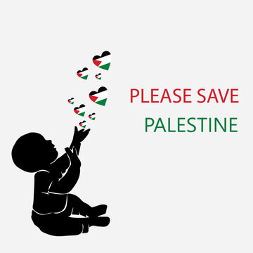 PLEASE SAVE PALESTINE FLYWER DESIGN