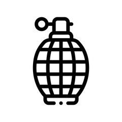 hand grenade line icon