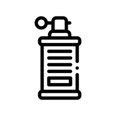 smoke grenade line icon