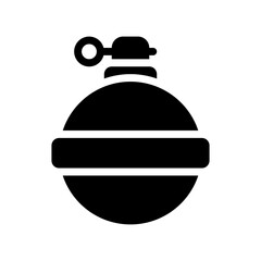 hand grenade glyph icon