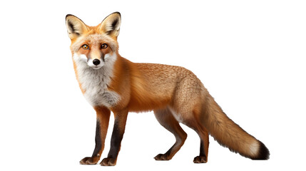 Fox isolated on transparent background, PNG image with background removed, Created with Generative Ai technology.