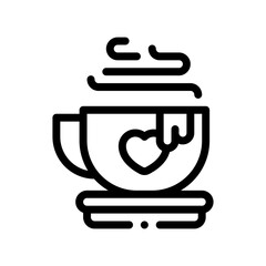 hot chocolate line icon