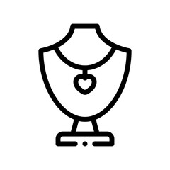 necklace line icon