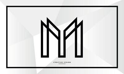 Alphabet letters YM or MY logo monogram