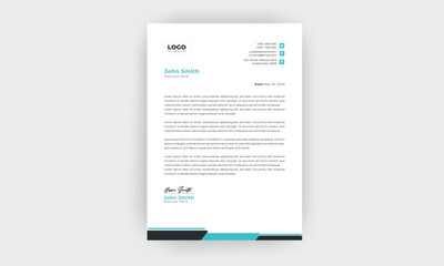 Simple and Creative letterhead template design