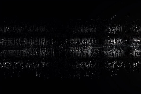 Bright digital rain against dark setting