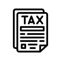 taxes line icon