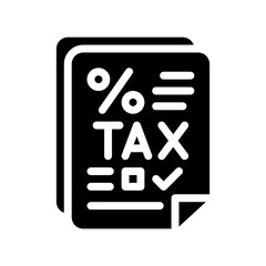 taxes glyph icon