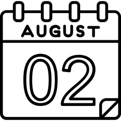 2 August Vector Icon Design