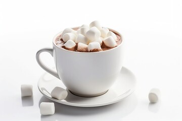 Fototapeta na wymiar cup of coffee with marshmallows
