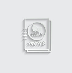 Vegetarian menu icon vegan food vector 