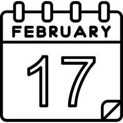 17 February Vector Icon Design