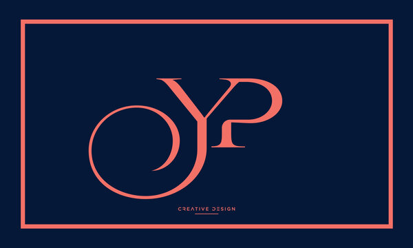 YP or PY Alphabet letters logo monogram