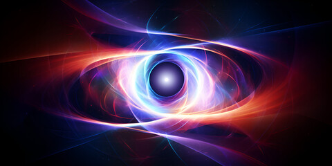 Spiral Galaxywith black hole , Generative AI - obrazy, fototapety, plakaty