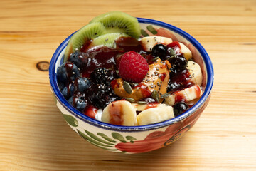 Healthy Greek yogurt with fruit