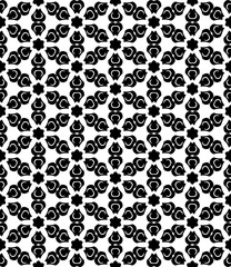 Black seamless abstract pattern. Overlay for background and backdrop. Ornamental design. PNG graphic illustration with transparent background.