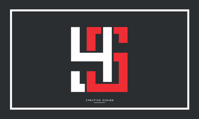 Obraz premium YS or Sy Alphabet letters logo monogram