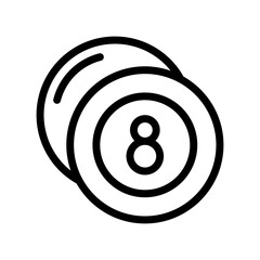 billiard line icon