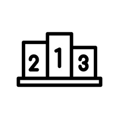 podium line icon