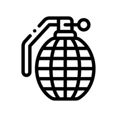 grenade line icon
