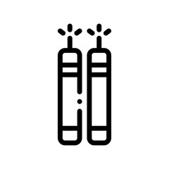 dynamite line icon