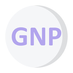 GNP Flat Icon