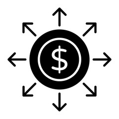 Money Flow Glyph Icon