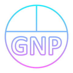 GNP Graph Gradient Icon