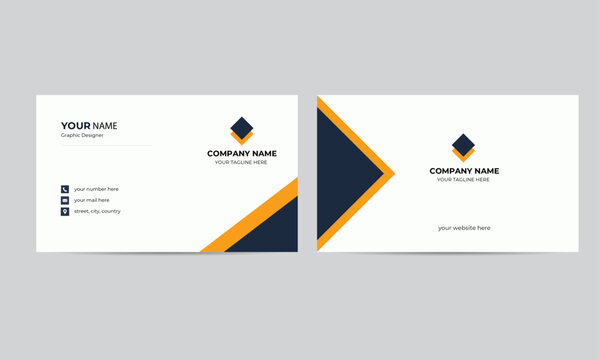 Eye catching business card design for introduction business card own business card as well as business advertisement with colorful theme.