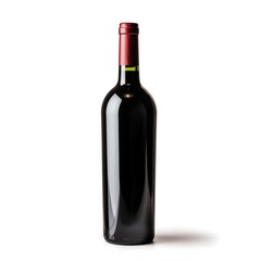 A bottle of Zinfandel wine side view isolated on white background 