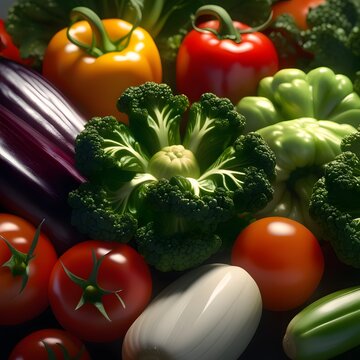 Various vegetables on the background.