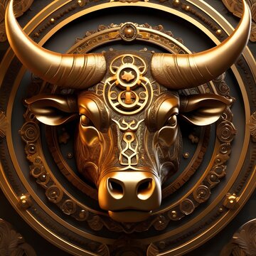 Astrology calendar. Taurus magical zodiac sign astrology. Esoteric horoscope and fortune telling concept.