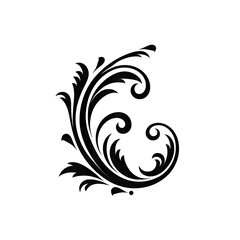 Baroque Victorian Frame Ornament, Floral Border, Baroque Decoration Element, Twin Icon, Filigree Flourish