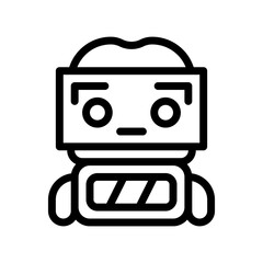 robot line icon