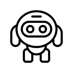 robot line icon