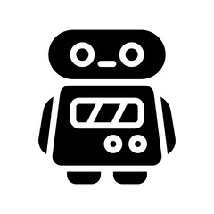 robot glyph icon