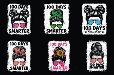Naklejka premium 100th day of school T Shirt Design
