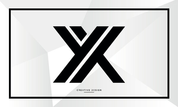 Alphabet letters YX or XY logo monogram