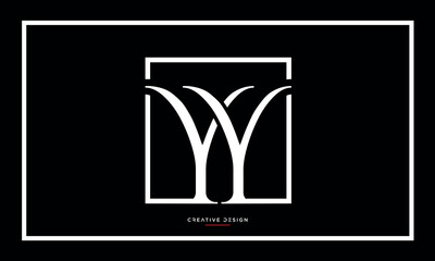 Alphabet letters YY or Y logo monogram