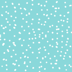 small white dots on a blue background; pattern seamless - obrazy, fototapety, plakaty