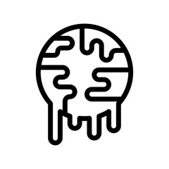 global warming line icon
