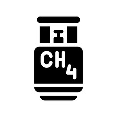 methane glyph icon
