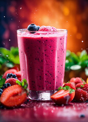 Smoothies, Healthy and vibrant smoothie. Capture dramatic smoothie splash. Creative Dynamic compotition vary angle. Macro Food photography, taken by very high tech expensive camera. Eyecatching, mouth