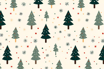 Obraz premium Christmas Seamless Pattern. Merry Christmas Background. Generated AI