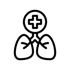 pulmonology line icon