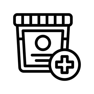 black medical container with plus sign clip art preview