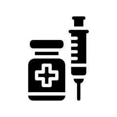 syringe glyph icon
