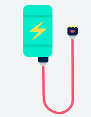 Powerbank  icon flat vector power bank mobile battery