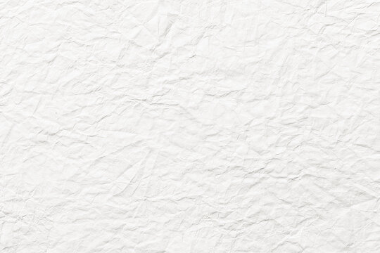 crumpled paper background, white sheet texture with copy space